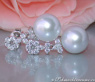 Unique Southsea Pearl Earrings with Diamonds