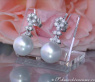 Unique Southsea Pearl Earrings with Diamonds