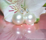 Beautiful Southsea Pearl Studs with Diamonds in Yellow Gold 14k