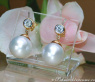 Exquisite Southsea Pearl Diamond Earrings in Yellow gold
