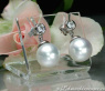 Exquisite Southsea Pearl Diamond Earrings in White gold