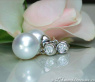Exquisite Southsea Pearl Diamond Earrings in White gold
