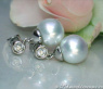 Exquisite Southsea Pearl Diamond Earrings in White gold