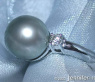 Aparter Tahitiperle Ring mit Brillanten in Weißgold