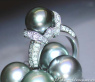 Tahitiperle Ring mit Brillanten
