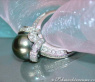 Tahitiperle Ring mit Brillanten