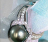 Tahitiperle Ring mit Brillanten