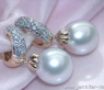 Fine Southsea Pearl Earrings / Hoops with Diamonds