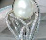 Südseeperle Ring mit Brillanten