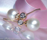 Enchanting Southsea Pearl Hanging Earrings with Diamonds