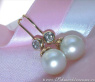 Enchanting Southsea Pearl Hanging Earrings with Diamonds
