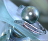Tahitiperle Ring mit Diamanten
