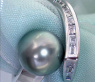 Tahitiperle Ring mit Diamanten