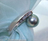 Tahitiperle Ring mit Diamanten
