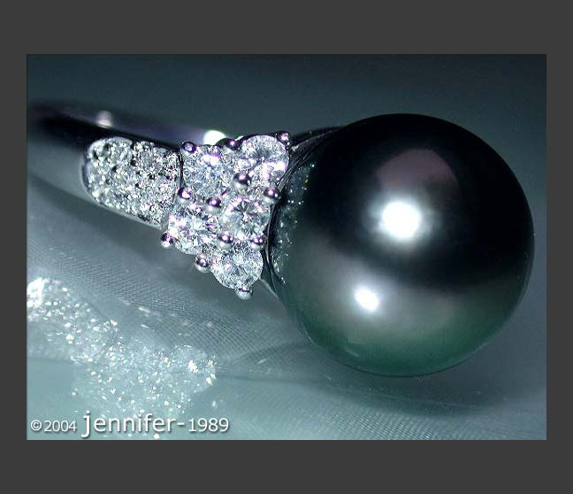 Timeless Tahitian Pearl Diamond Ring Timeless Tahitian Pearl Diamond Ring
