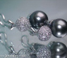 Pretty Tahitian Pearl Earrings with Diamond Pavé Balls