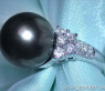 Tahitiperle Ring mit Brillanten