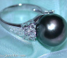 Tahitiperle Ring mit Brillanten