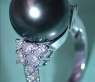 Tahitiperle Ring mit Brillanten