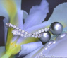 Glorious Dangling Earrings with Tahitian Pearls & Diamonds