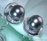 Tahitiperlen Ohrstecker mit Diamanten
