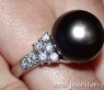 Tahitiperle Ring mit Brillanten