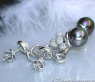Exclusive Tahitian Pearl Dangling Earrings with Diamonds
