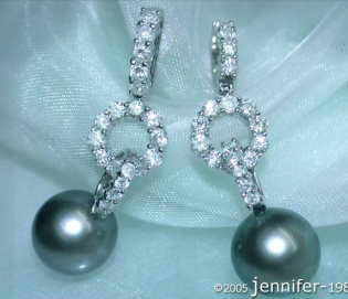 Timeless Tahitian Pearl Diamond Earrings