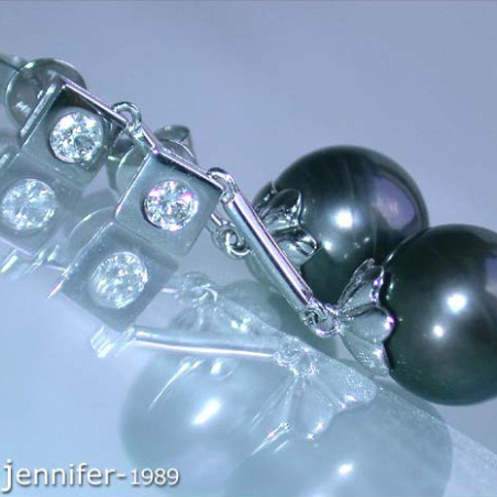 Tahitiperlen Ohrstecker mit Brillanten