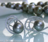 Playful Tahitian Pearl Diamond Studs