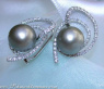 Playful Tahitian Pearl Diamond Studs