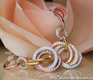 Triple Entwined Diamond Circle Earrings