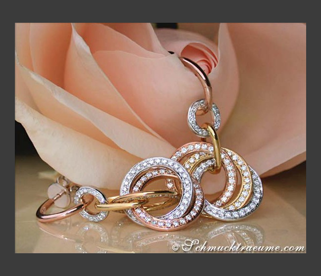 Triple Entwined Diamond Circle Earrings Triple Entwined Diamond Circle Earrings