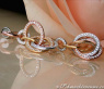 Triple Entwined Diamond Circle Earrings