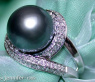 Stunning Tahitian Pearl Diamond Ring