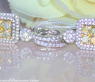 Beautiful Dangling Earrings with White & Yellow Diamonds