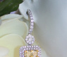 Beautiful Dangling Earrings with White & Yellow Diamonds