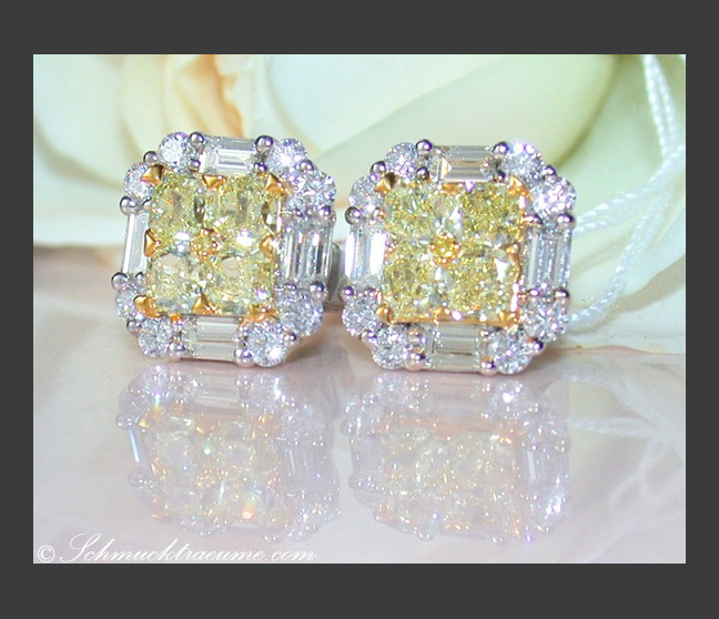 Gorgeous Yellow Diamond Stud Earrings Gorgeous Yellow Diamond Stud Earrings