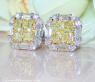 Gorgeous Yellow Diamond Stud Earrings