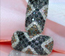 Earrings with black diamonds, white & natural brown diamonds