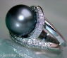 Stunning Tahitian Pearl Diamond Ring