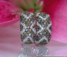 Gorgeous Natural Brown & White Diamond Huggie Earrings