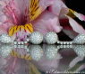 Pretty Pear and Ball Earrings with Diamonds