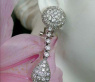 Pretty Pear and Ball Earrings with Diamonds