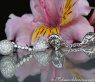 Pretty Pear and Ball Earrings with Diamonds