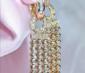 Splendid Dangling Earrings with Diamonds in Yellow gold 14k