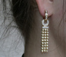 Splendid Dangling Earrings with Diamonds in Yellow gold 14k