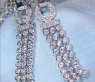 Splendid Dangling Earrings with Diamonds in White gold 14k