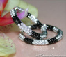 Attractive Hoops with Black & White Diamonds
