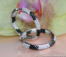 Attractive Hoops with Black & White Diamonds